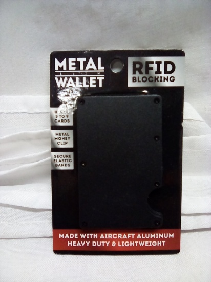 Metal Wallet RFDI Blocking Aluminum with Money Clip