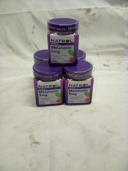Natrol Melatonin 5mg 90 Gummies Qty 5 (Exp 02/26)