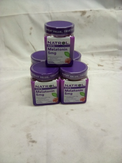Natrol Melatonin 5mg 90 Gummies Qty 5 (Exp 02/26)