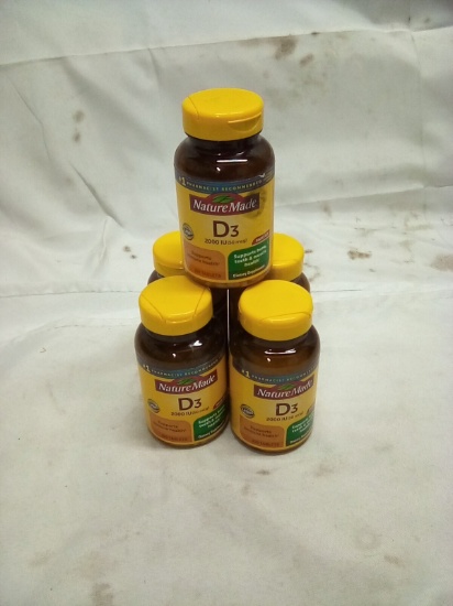Nature Made Vitamin D3 2000IU (50mg) 220 Tablets Qty 5(Exp 10/25)
