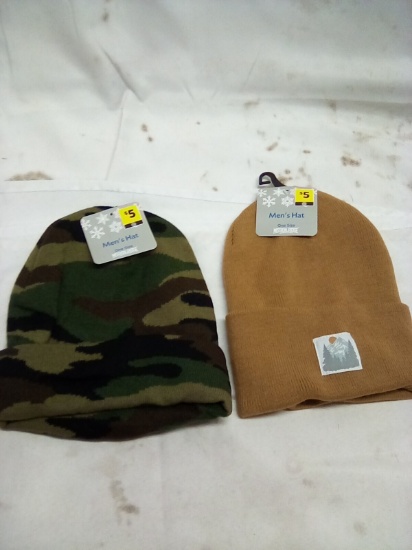 Mission Ridge Mens Knit Hat Qty 2