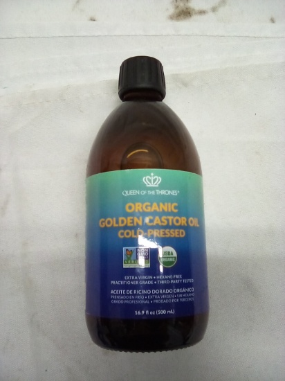 Organic Golden Castor Oil Cold-Pressed