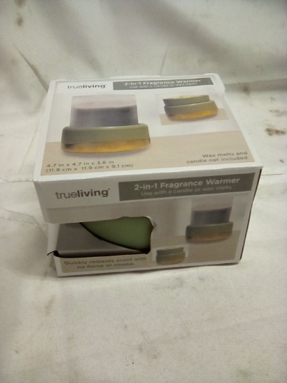 True Living 2 in 1 Fragrance Warmer Use with Candle or Wax Melts