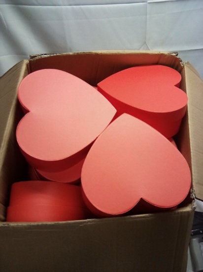 Heart Gift Boxes 8.5” x 9” x 3.3” Qty 17