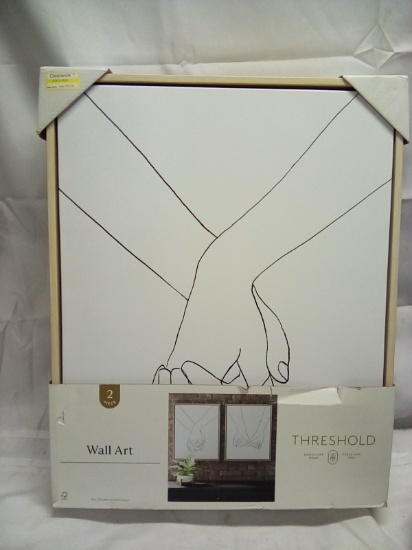 Threshold Canvas Framed Hands Wall Art 16” x 20” 2 Pieces