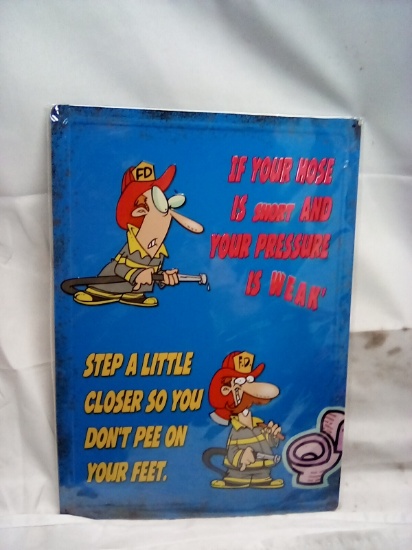 Firefighter Metal Sign 17 ½” x 12”