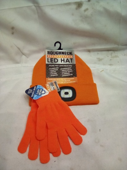 Roughneck Rechargeable LED Hat and Polor Knitz Gloves
