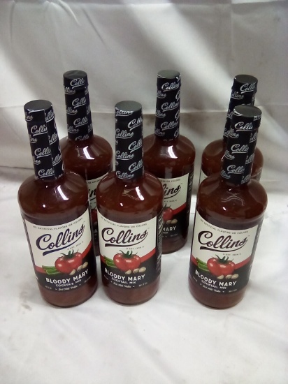 Collins Bloody Mary Cocktail Mix 32oz Qty 6 (Best By Date 5/13/26)