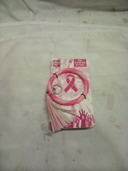Breast Cancer Awareness Wrist Key Ring 100% Silicone