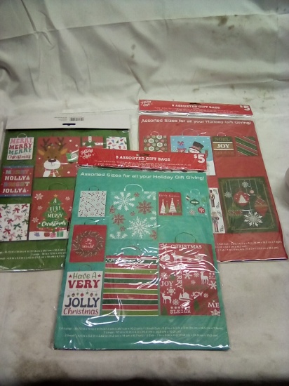 Assorted Gift Bag 8 Bags Each Set 3 Sets