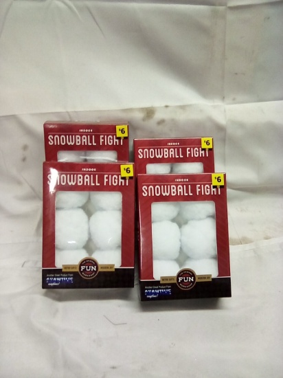 Indoor Snowball Fight Qty 4 Boxes of 6