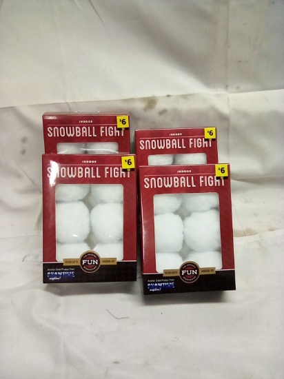 Indoor Snowball Fight Qty 4 Boxes of 6