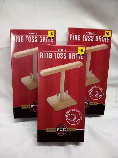 Wooden Ring Toss Game Qty 3