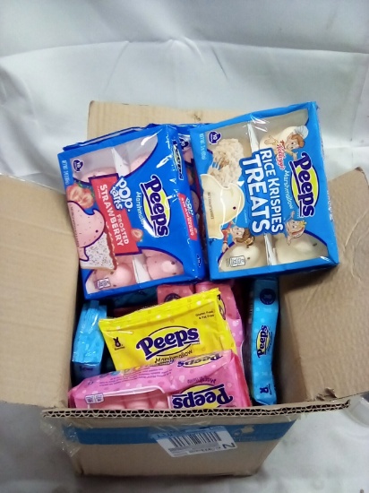 Box of Misc Peeps Box Size 10” x 9” x 9”