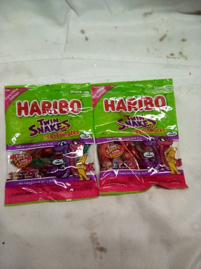 Haribo Twin Snakes Gummies 4oz Bags Qty 2 Bags