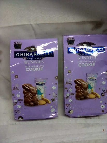 Ghirardelli Chocolate Bunnies Cookie 4.1oz Bags Qty 2