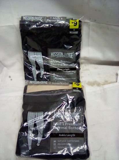Mission Ridge Mens Thermal Premium Bottoms Size XL Qty 2