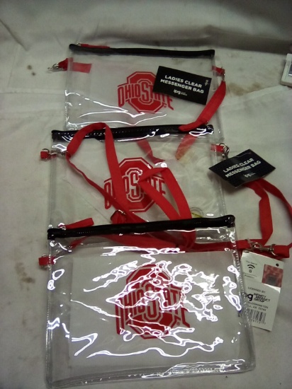Ohio State Ladies Clear Messenger/Stadium Bag Qty 3