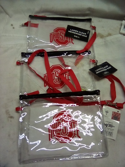 Ohio State Ladies Clear Messenger/Stadium Bag Qty 3