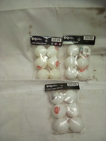 Ohio State Ping Pong Balls 6 Ball Per Bag Qty 3 Bags