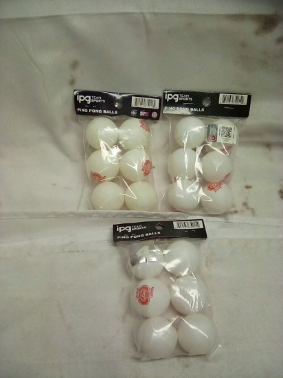 Ohio State Ping Pong Balls 6 Ball Per Bag Qty 3 Bags