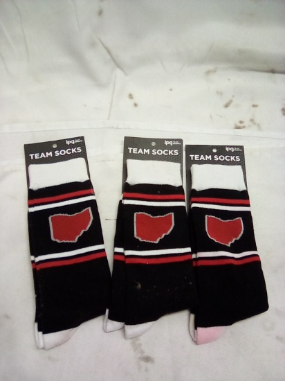 Ohio State Team Socks Qty 3 Pair