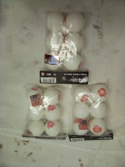 Ohio State Ping Pong Balls 6 Ball Per Bag Qty 3 Bags