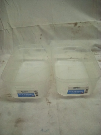 True Living Storage Bins 2 Bins 12.25” x 8” x 4.25”