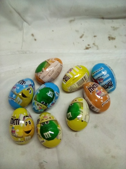 Assortment of M&M Egg Filled Lot Qty 9 Eggs