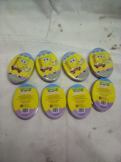 Sponge Bob Squarepants Sour Candy Tins Qty 8 Tins