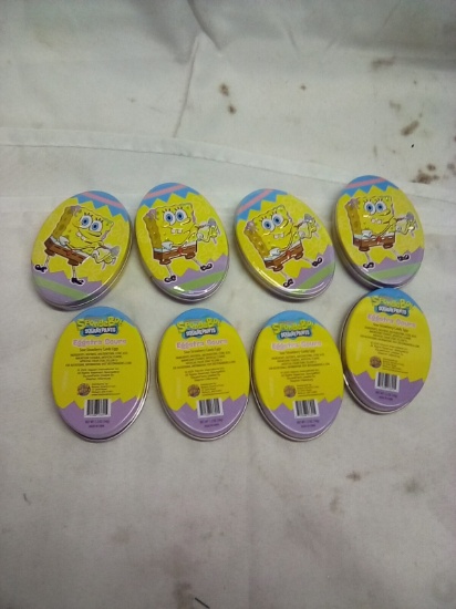 Sponge Bob Squarepants Sour Candy Tins Qty 8 Tins
