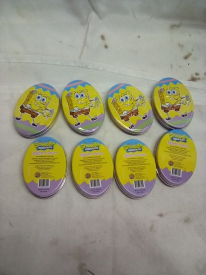 Sponge Bob Squarepants Sour Candy Tins Qty 8 Tins