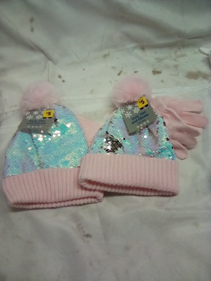 Girls Hat and Gloves Set Qty 2 Sets