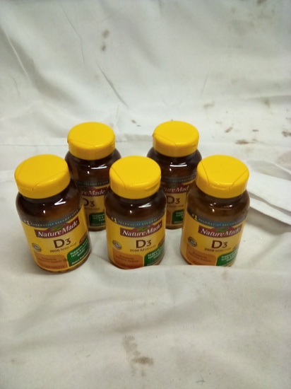 Nature Made Vitamin D3 2000IU (50mg) 220 Tablets Qty 5(Exp 10/25)