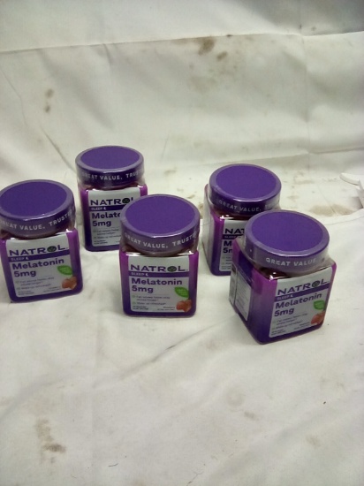 Natrol Melatonin 5mg 90 Gummies Qty 5 (Exp 02/26)