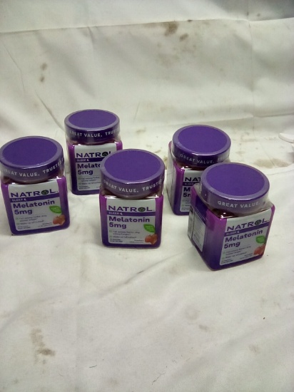 Natrol Melatonin 5mg 90 Gummies Qty 5 (Exp 02/26)