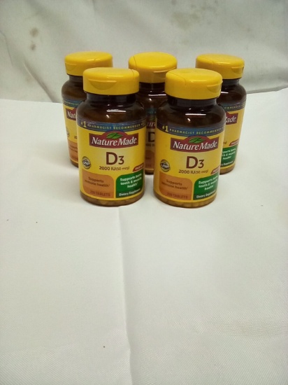 Nature Made Vitamin D3 2000IU (50mg) 220 Tablets Qty 5(Exp 10/25)