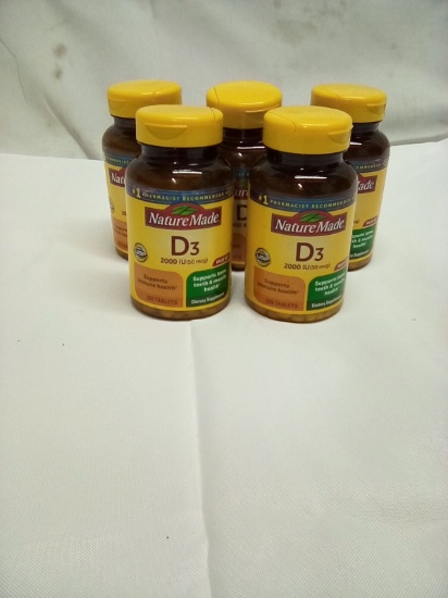 Nature Made Vitamin D3 2000IU (50mg) 220 Tablets Qty 5(Exp 10/25)