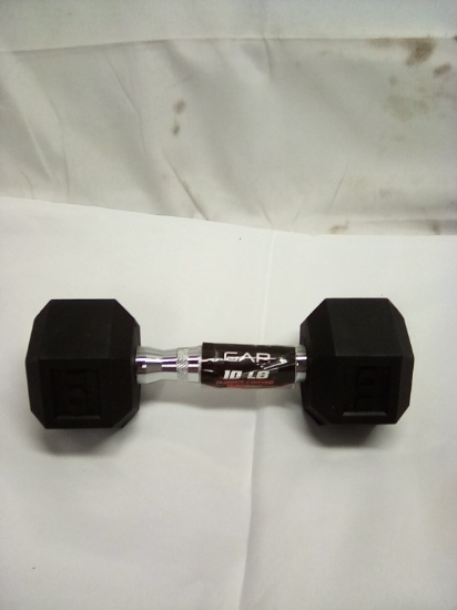 Cap 10lb Rubber Coated Dumbbell