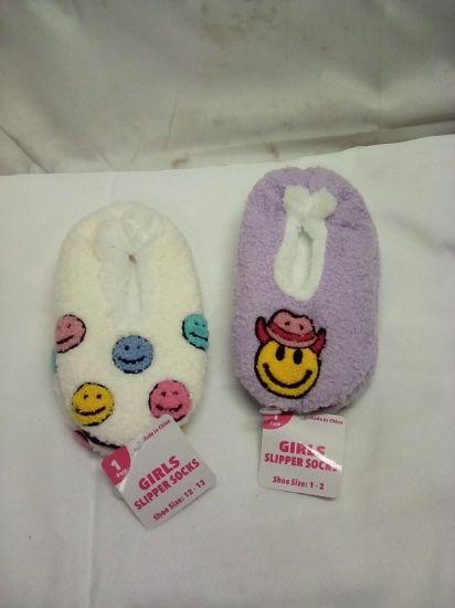 Girl’s Slipper Socks Qty 2 Pair