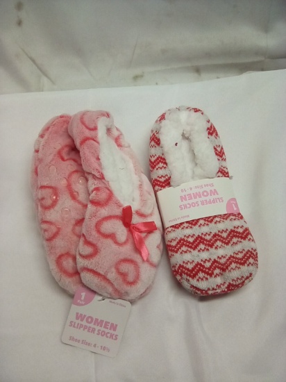 Women’s Slipper Socks Qty 2 Pair
