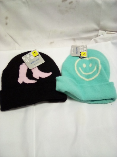 Ladies Knit Hats Qty 2