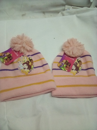 Disney Princess Girls Knit Hats Qty 2