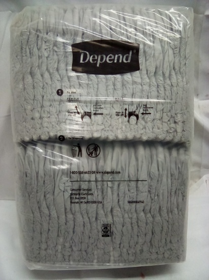 Depend Unisex Medium/Large Adult Diaper 44ct