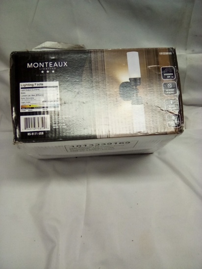 Monteaux Light LED Portable Sconce Black Finish Frosted Glass 5” x 20” x 5”