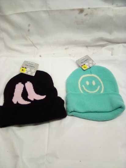 Ladies Knit Hat Qty 2