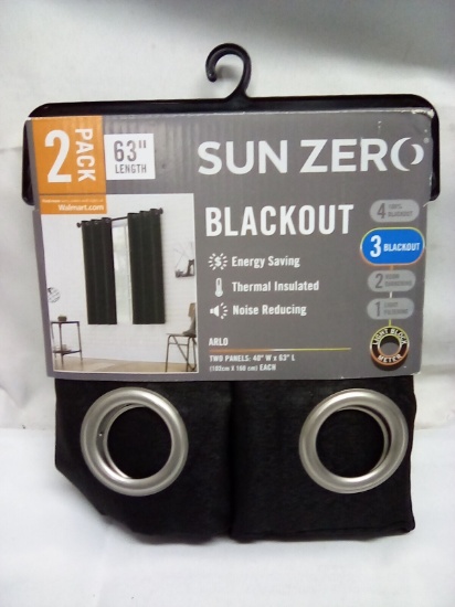Sun Zero Blackout 63” Curtain 2 Pack