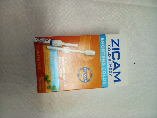 Zicam Cold Remedy Medicated Nasal Swabs 20 Single Use Swabs (Exp 3/27)