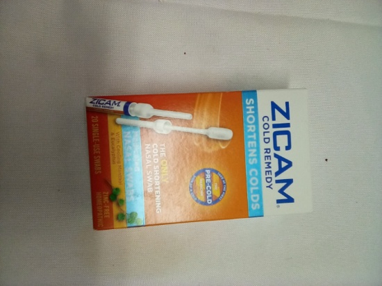 Zicam Cold Remedy Medicated Nasal Swabs 20 Single Use Swabs (Exp 3/27)