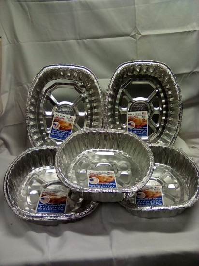 Jiffy Foil Giant Oval Roaster 16” x 13 1/8” x 3 1/8” Qty 5